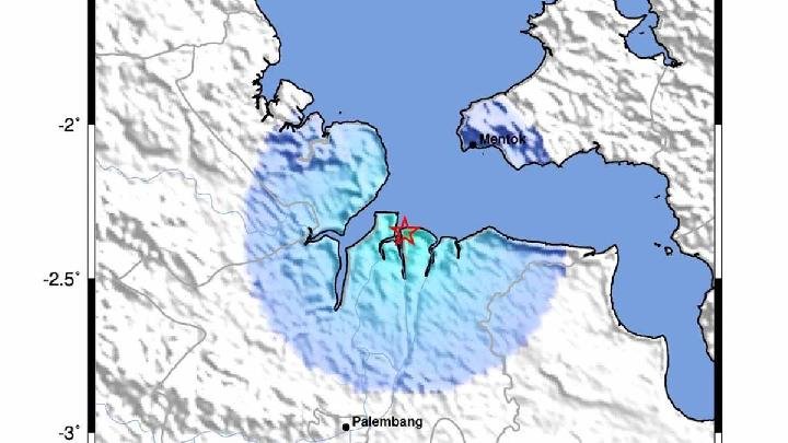 Gempa Kekuatan Seabad Mengguncang Banyuasin, Air Sungai Melonjak Tinggi