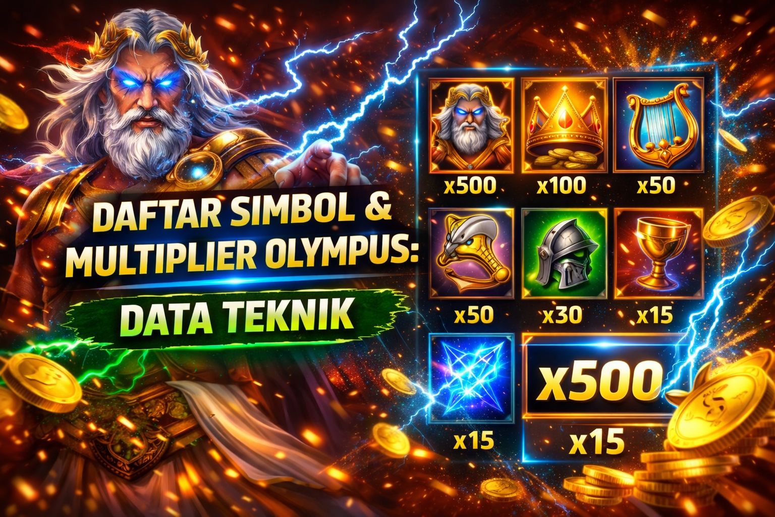 Daftar Simbol & Multiplier Olympus: Data Tekni